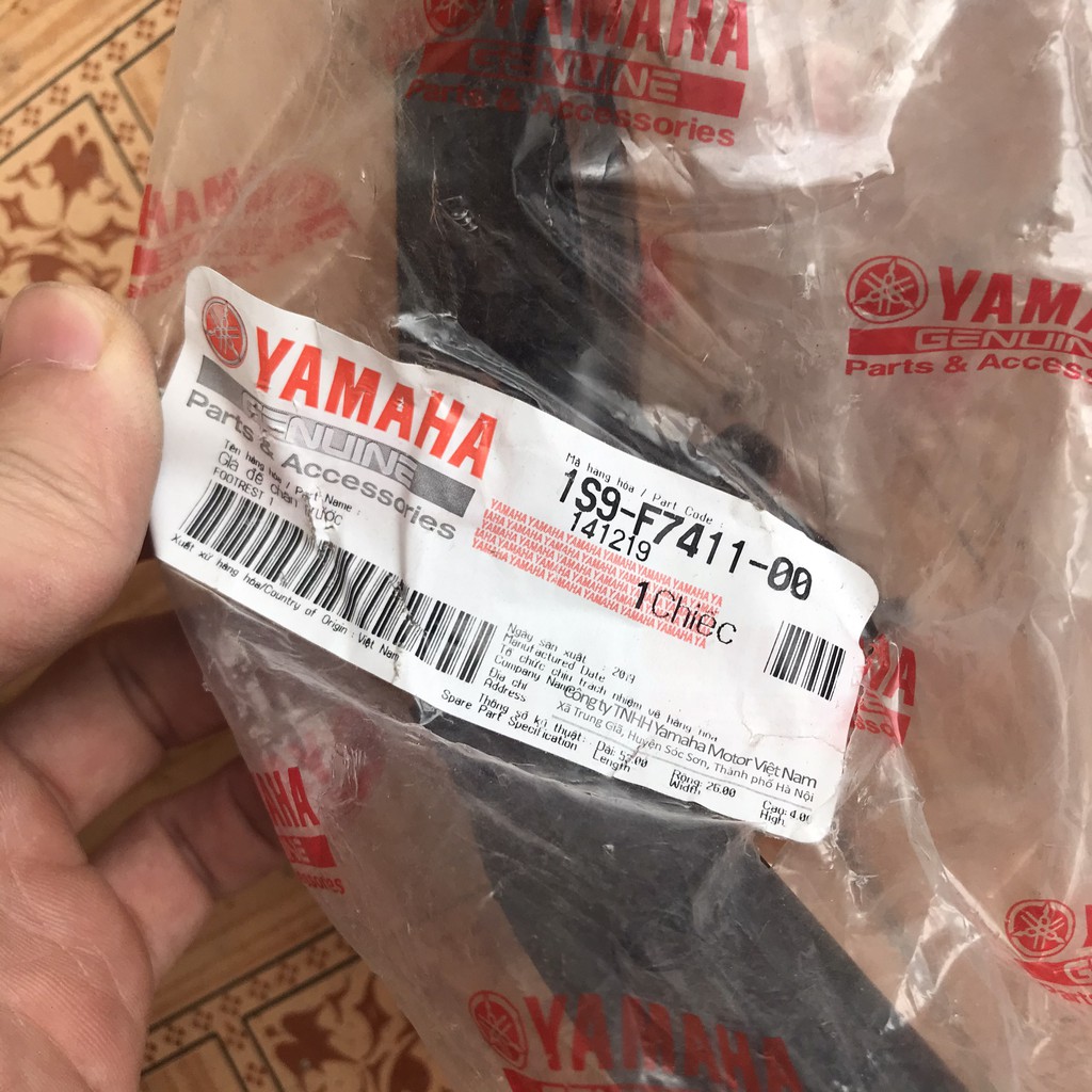 Giàn để chân, gác (giá) để chân trước chính hãng Yamaha xe Gravita, Exciter 4 số, Taurus, Jupiter, Ex 5 số, Ex 150