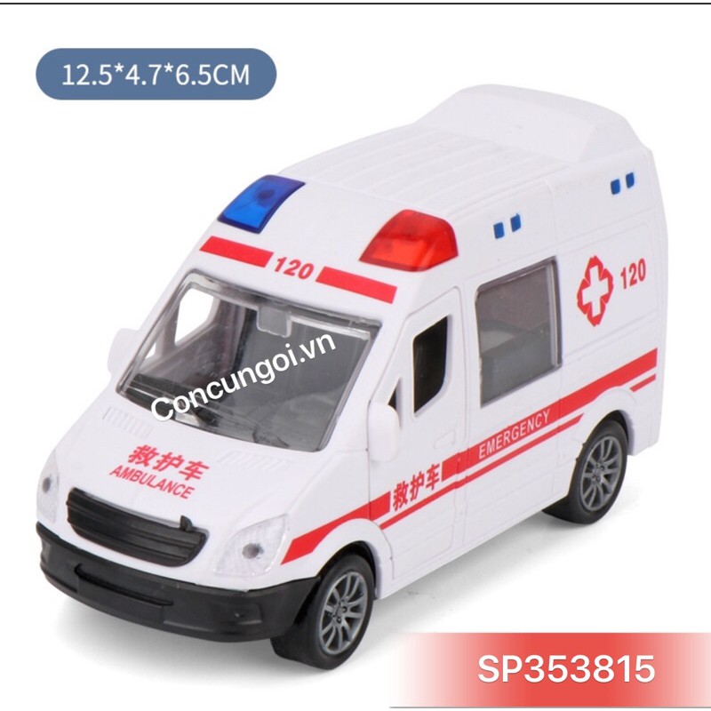 Đồ chơi XE CS, CỨU THƯƠNG TRỚN 3C ĐỦ MẪU + BIỂN BÁO TL 1:32, JW567-016