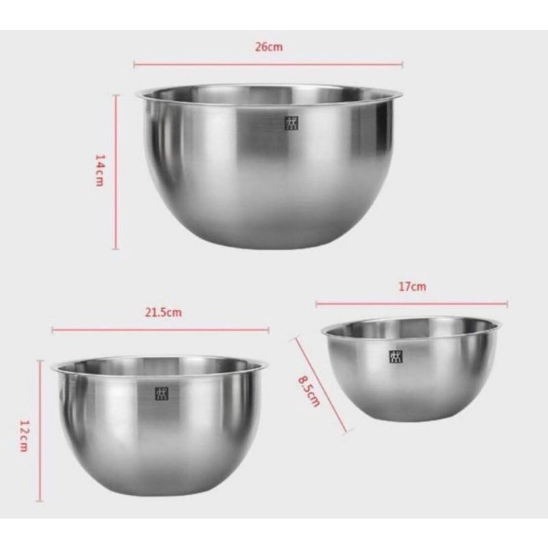 Set 03 âu trộn inox Zwilling