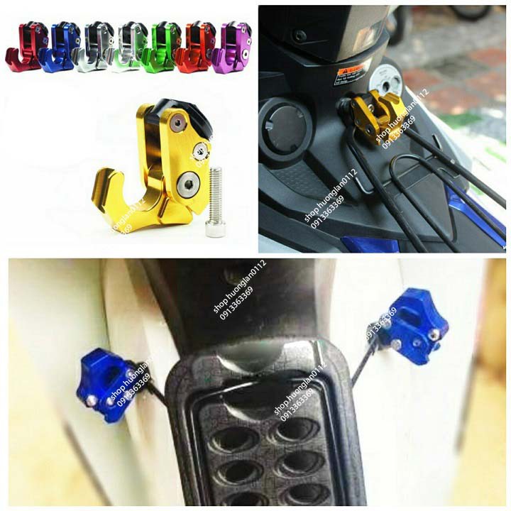 Móc Treo Đồ Xe Máy Biker Nhôm CNC gập mở giá 1 cái