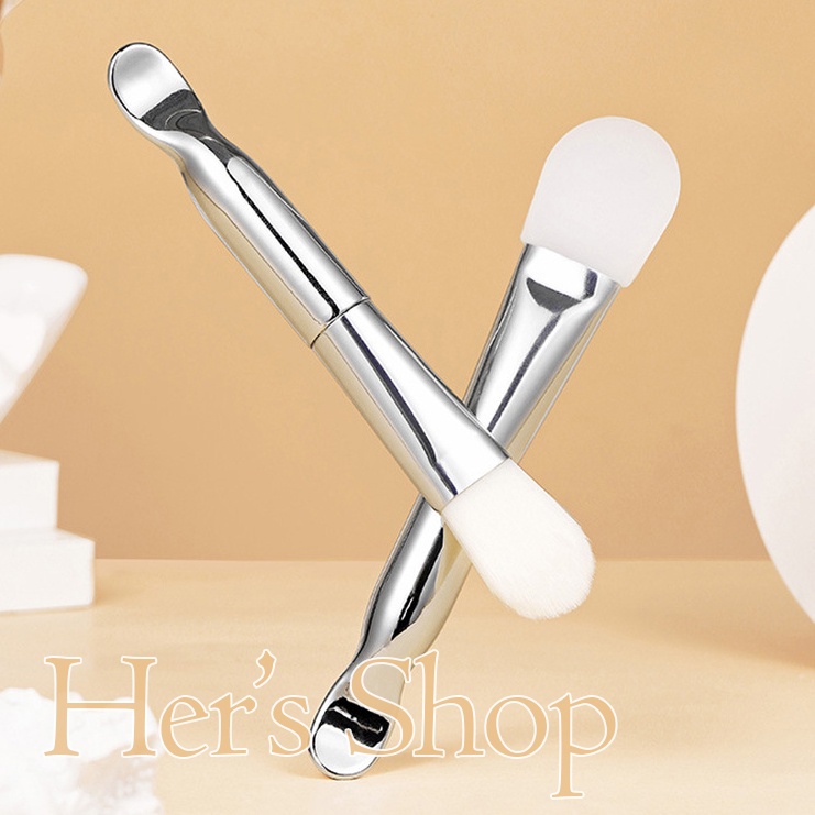 Cọ Đắp Mặt Nạ Chăm Sóc Da 2 Đầu Cao Cấp Tiện Dụng - Cọ Silicone Và Sợi Lông Mềm Nhỏ Gọn Quét Mặt Nạ Chuyên Nghiệp