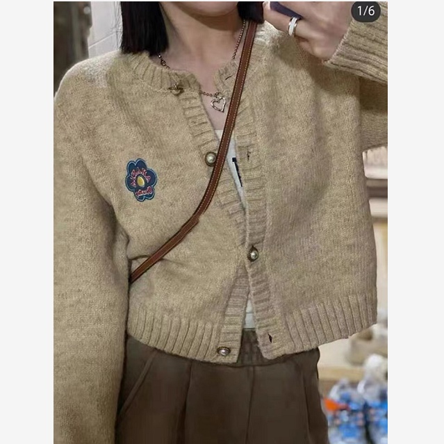 Áo sweater thêu họa tiết phong cách cổ điển thanh lịch cho nữ