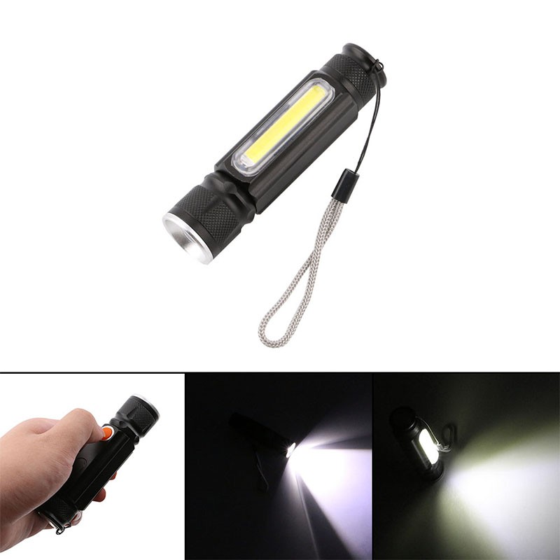 Đèn Pin Led T 6 Xpe + Cob Có Thể Phóng To Tiện Dụng