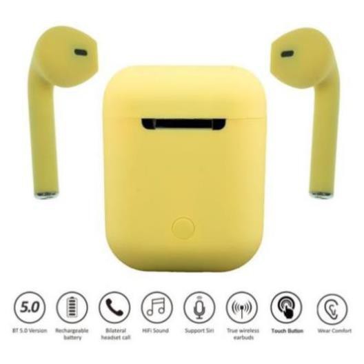 Tai Nghe Bluetooth Iphone I12 Ipods Airpod 1/Airpod 2 Pro TWS - Cảm Biến Siêu Nhạy - Âm Thanh True Wireless