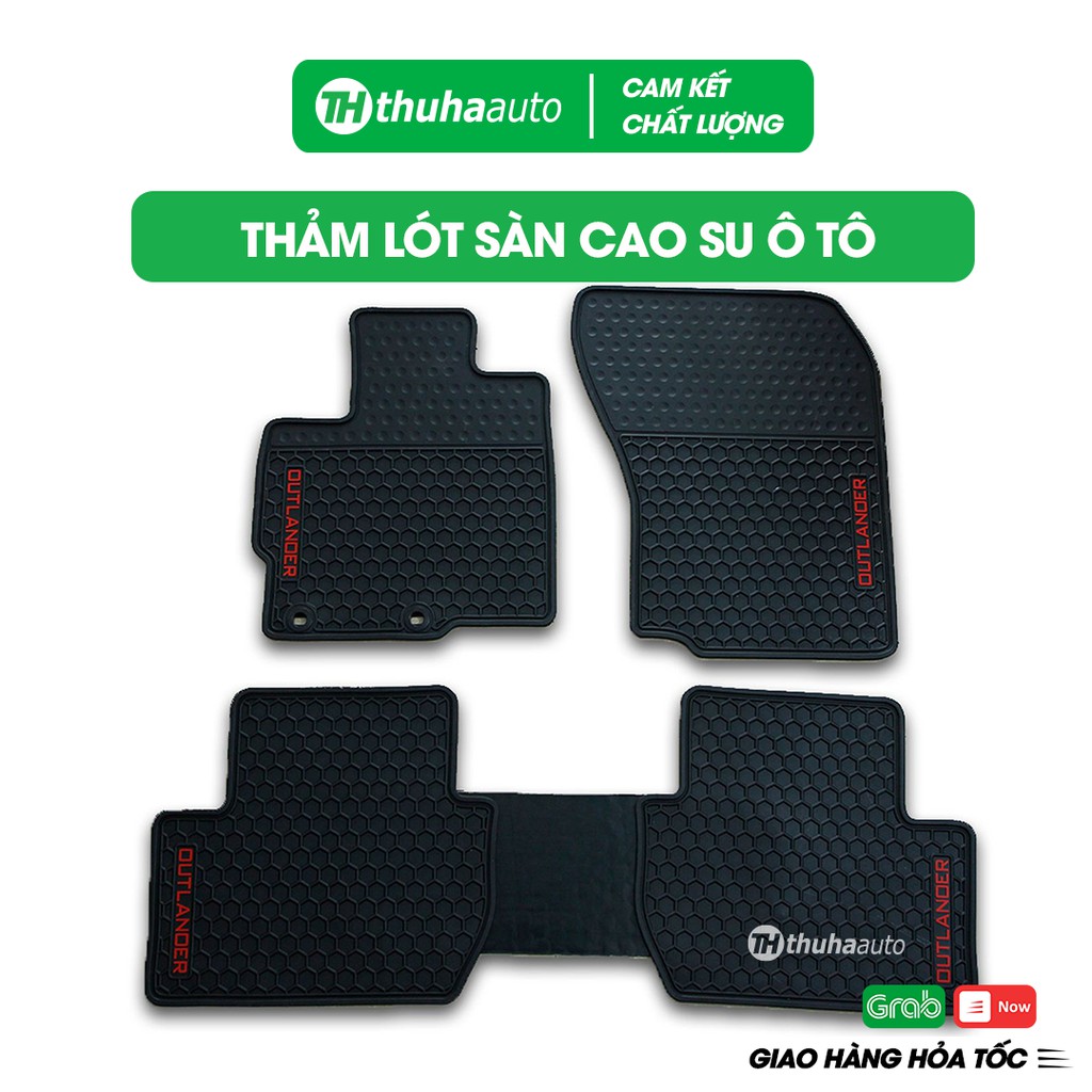 Thảm lót sàn cao su xe OUTLANDER - MITSUBISHI trải sàn vừa vặn thiết kế dễ dàng vệ sinh lắp đặt