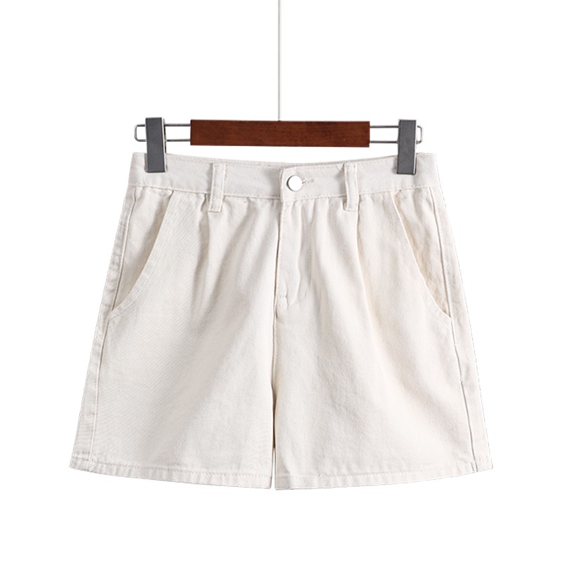 Quần Short Jean Lưng Cao Ống Rộng Thiết Kế Đơn Giản Dễ Phối Đồ | BigBuy360 - bigbuy360.vn
