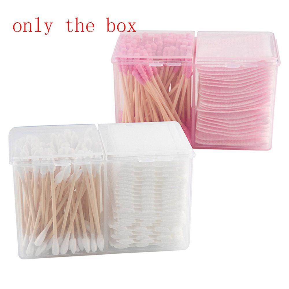 SOFTNESS Hộp Đựng Tăm Bông Trang Điểm Trong Suốt Tiện Dụng