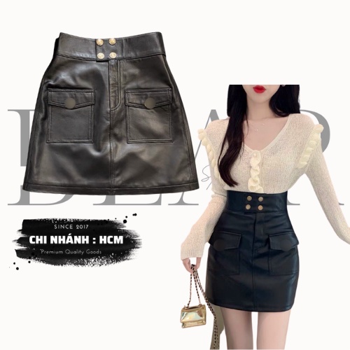  Chân váy da dáng chữ A thiết kế đơn giản hợp thời trang nữ tính chất siêu đẹp 🎀By bear.story | BigBuy360 - bigbuy360.vn