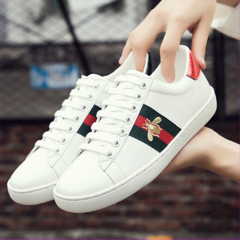 Giày Thể Thao Gucci Họa Tiết Ong Thời Trang Cho Cặp Đôi