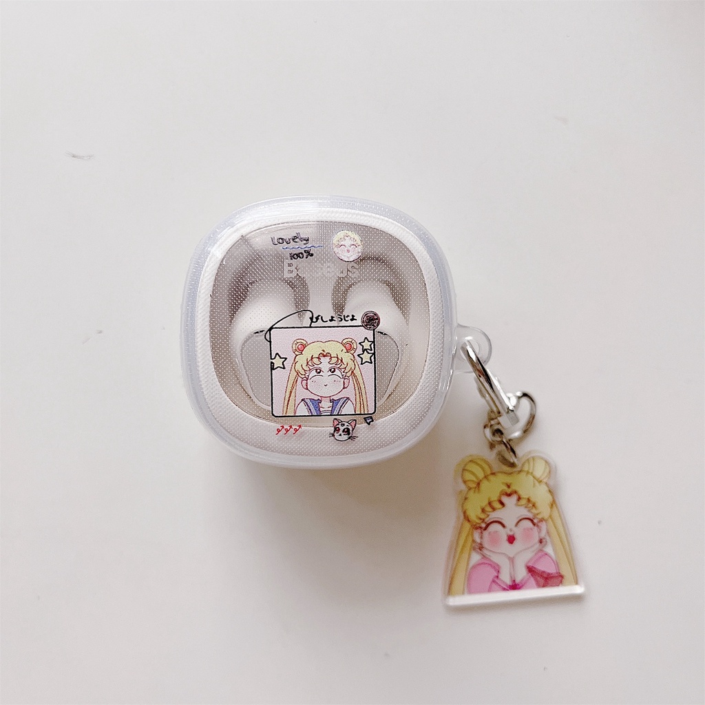 Vỏ Bảo Vệ Hộp Sạc Tai Nghe Baseus Bowie WM02 Bằng TPU Mềm Trong Suốt Chống Sốc Kèm Móc Khóa Đơn Giản