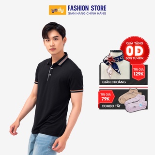 Áo thun polo nam YODY tay ngắn đội nhóm vải cá sấu thoáng mát thấm hút tốt APM3681
