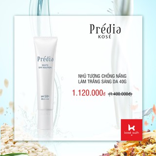 Kem chống nắng kose predia white dat solution spf50+/pa++++ dưỡng trắng sáng da 40g chính hãng