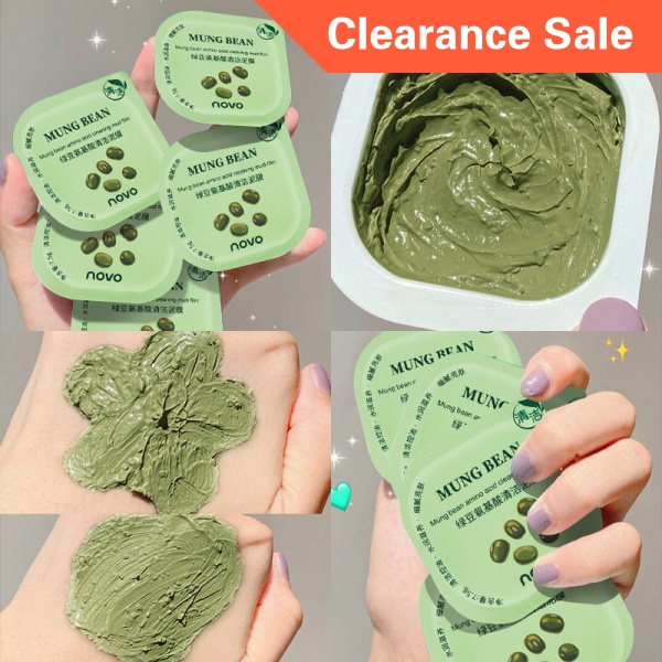 Mặt nạ NOVO chiết xuất đậu xanh làm sạch sâu kiểm soát dầu thu nhỏ lỗ chân lông