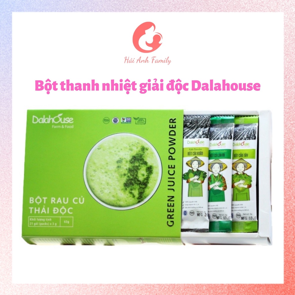 4 Loại Bột Thanh Nhiệt Thải Độc Giảm  Cân Đẹp Da Dalahouse - Gói 3g
