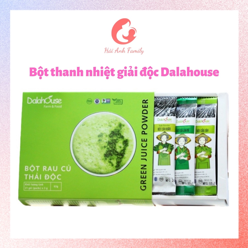 4 Loại Bột Thanh Nhiệt Thải Độc Giảm  Cân Đẹp Da Dalahouse - Gói 3g