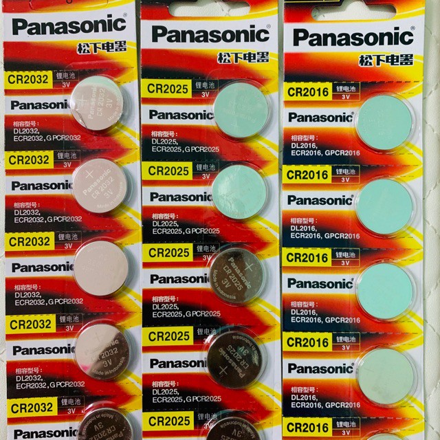 Pin Khuy Cúc Áo Panasonic CR2032 - CR2025 - CR2016 - CR1632 - CR1620 - CR1616 - CR1220 - CR2450 3V Lithium