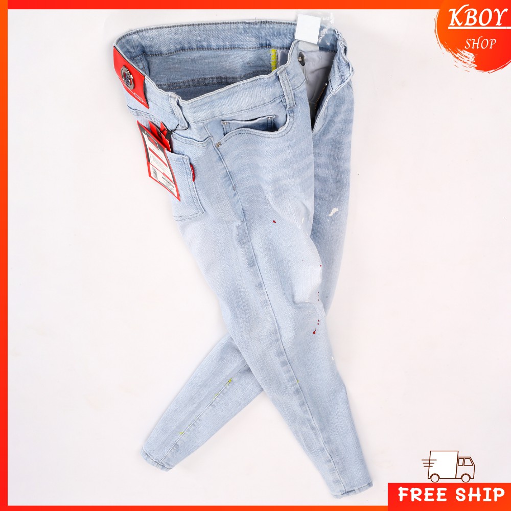 Quần jeans nam [𝐅𝐑𝐄𝐄 𝐒𝐇𝐈𝐏] Quần jean ống ôm trơn vải mềm mịn cao cấp hợp dáng - QJ03