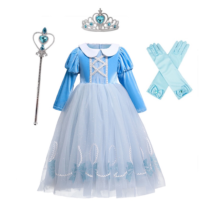 Đầm công chúa lọ lem hóa trang Halloween thời trang cho bé