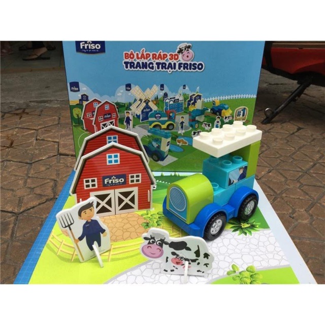 Bộ trò chơi lắp ráp 3D TRANG TRẠI FRISO- bộ đồ chơi lego cho bé