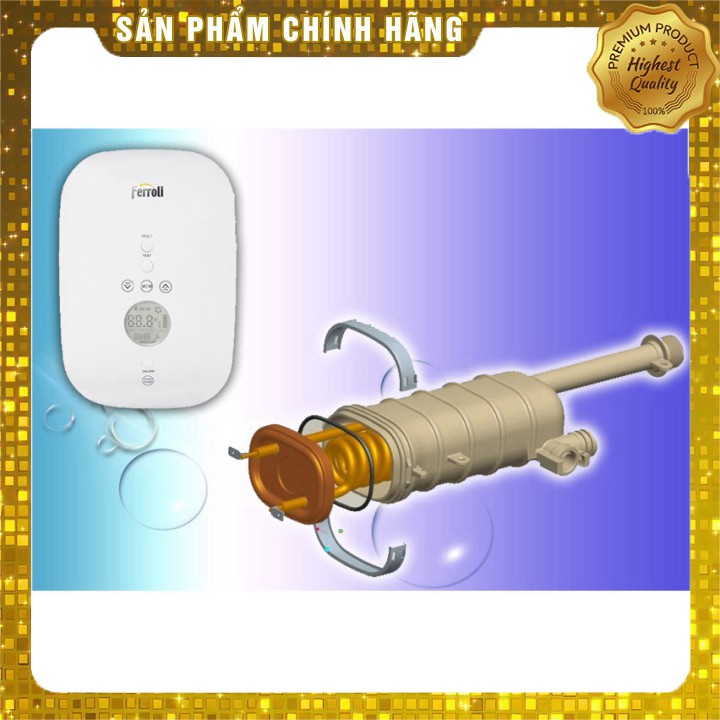 [CHÍNH HÃNG] Máy Nước Nóng Trực Tiếp Có Bơm Ferroli Divo SDP 4.5S (Điện tử)+Tặng 02 cao su non, 01 kép inox