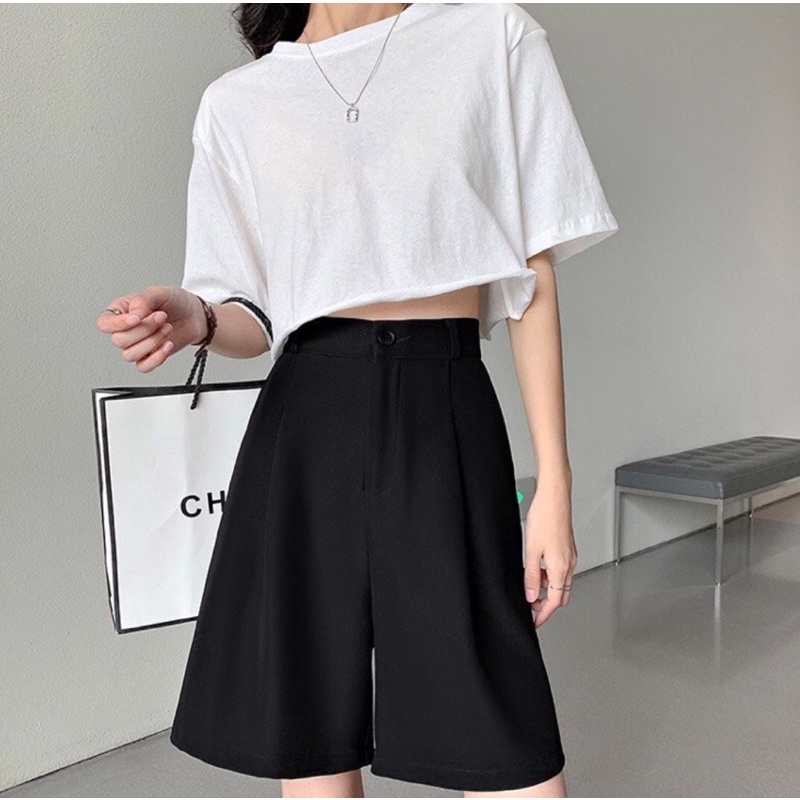 Quần Âu ống rộng lửng cạp cao 🍄🍄