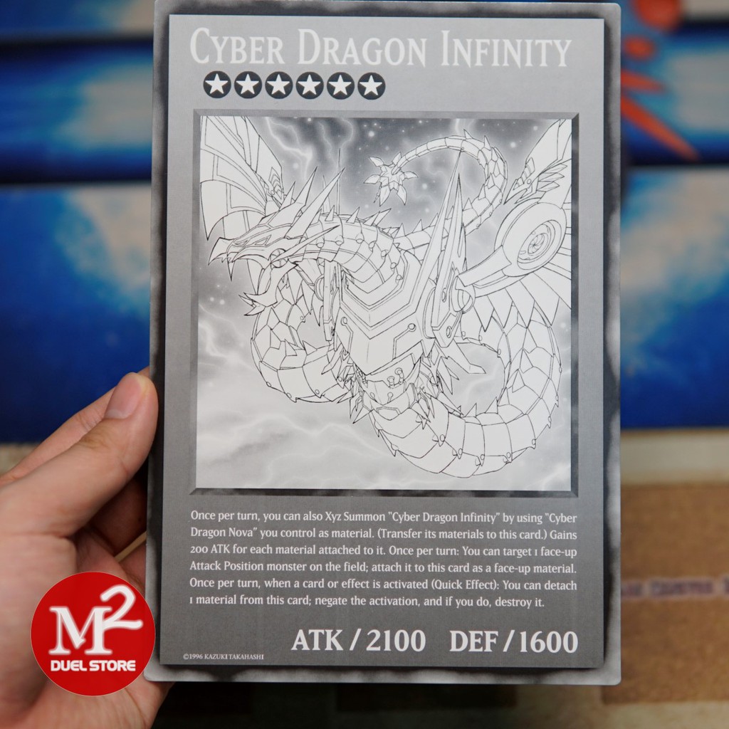 Thẻ bài yugioh DUOV - Cyber Dragon Infinity - Oversized Card (hiếm gặp có damage nhẹ ở góc, cạnh)