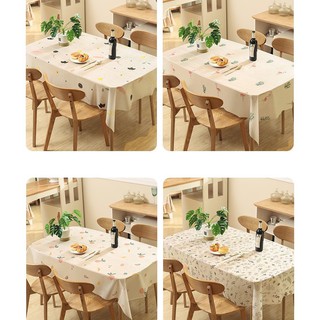  Tấm vải nhựa PVC chống thấm khăn trải bàn ăn caro chống thấm nước - màu trang nhã 