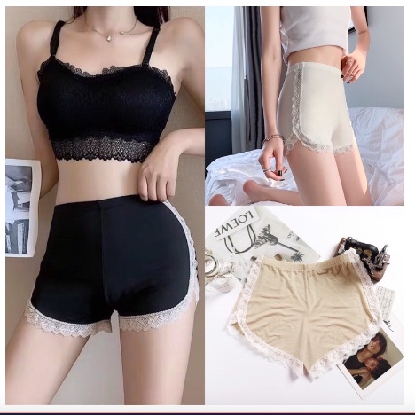 Có size M/L- Quần đùi mặc váy phối ren mềm mại M45