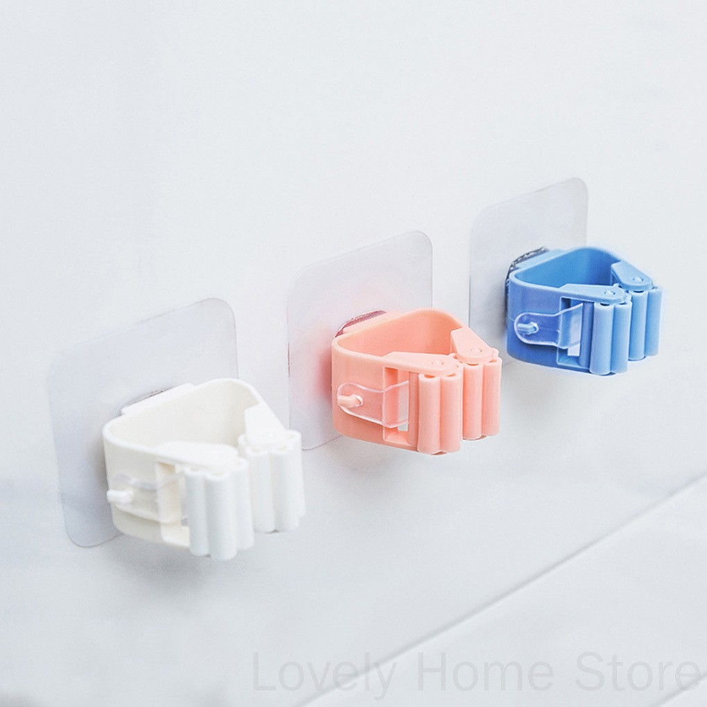 Móc treo cây lau nhà dán tường đa năng tiện lợi