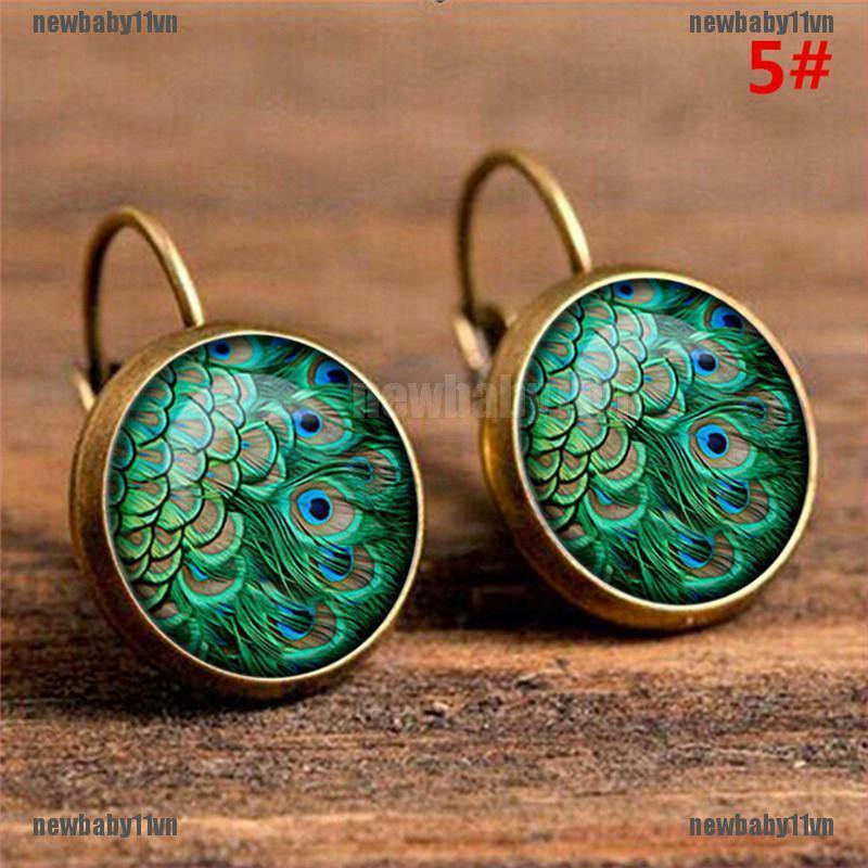 Khuyên Tai Nữ Trang Dáng Tròn Tạo Hình Bông Hoa Đính Đá Pha Lê Thời Trang