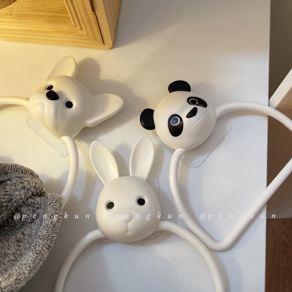 Giá Treo Khăn Gắn Tường Không Cần Khoan Họa Tiết Hoạt Hình Dễ Thương