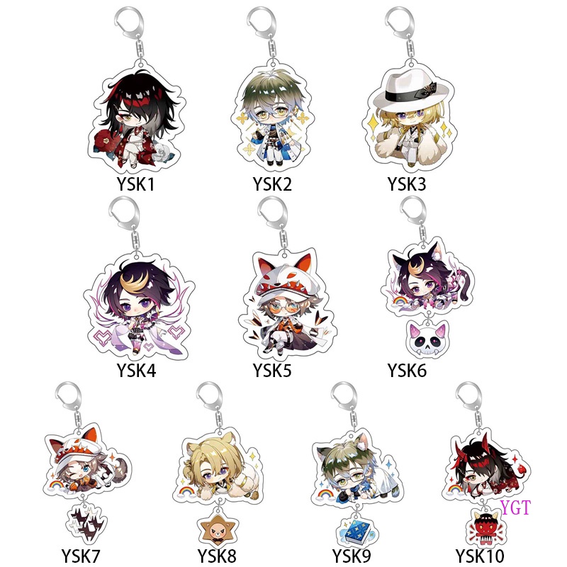 Móc Khóa Hình Nhân Vật Anime Luxiem Mysta Ike Vox Dhu Luca