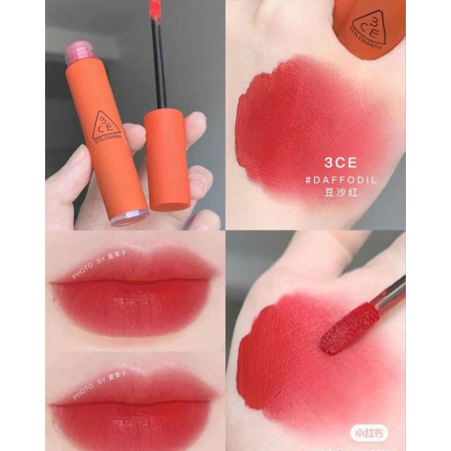 [ Son Lì 3ce ] Son 3ce Vỏ Cam Velvet Lip Tint Daffodil Mới