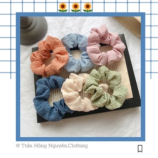 Dây buộc tóc Scrunchies size vừa nhiều màu/ Dây cột tóc scrunchies