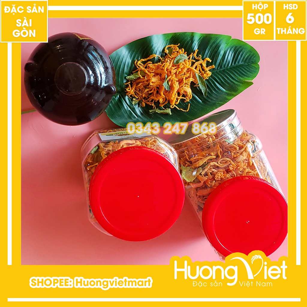 Khô gà lá chanh loại dẻo cay vừa 250G, khô gà sạch loại ngon, đồ ăn vặt Sài Gòn, CÓ GIẤY ATVSTP