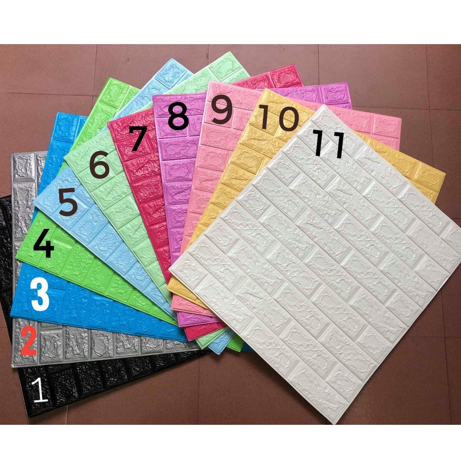 XỐP DÁN TƯỜNG GIẢ GẠCH LOẠI 1 KHỔ 70X77CM- CÓ SẴN KEO, CHỐNG THẤM, CHỐNG NÓNG