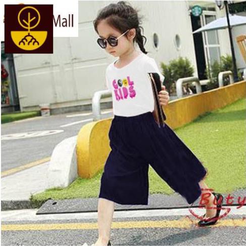 [HOT] Đồ bộ quần áo thun bé gái, kiểu quần ống rộng thời trang (Trắng) - Quần áo trẻ em - Mi Mi shop. Mi Mi shop