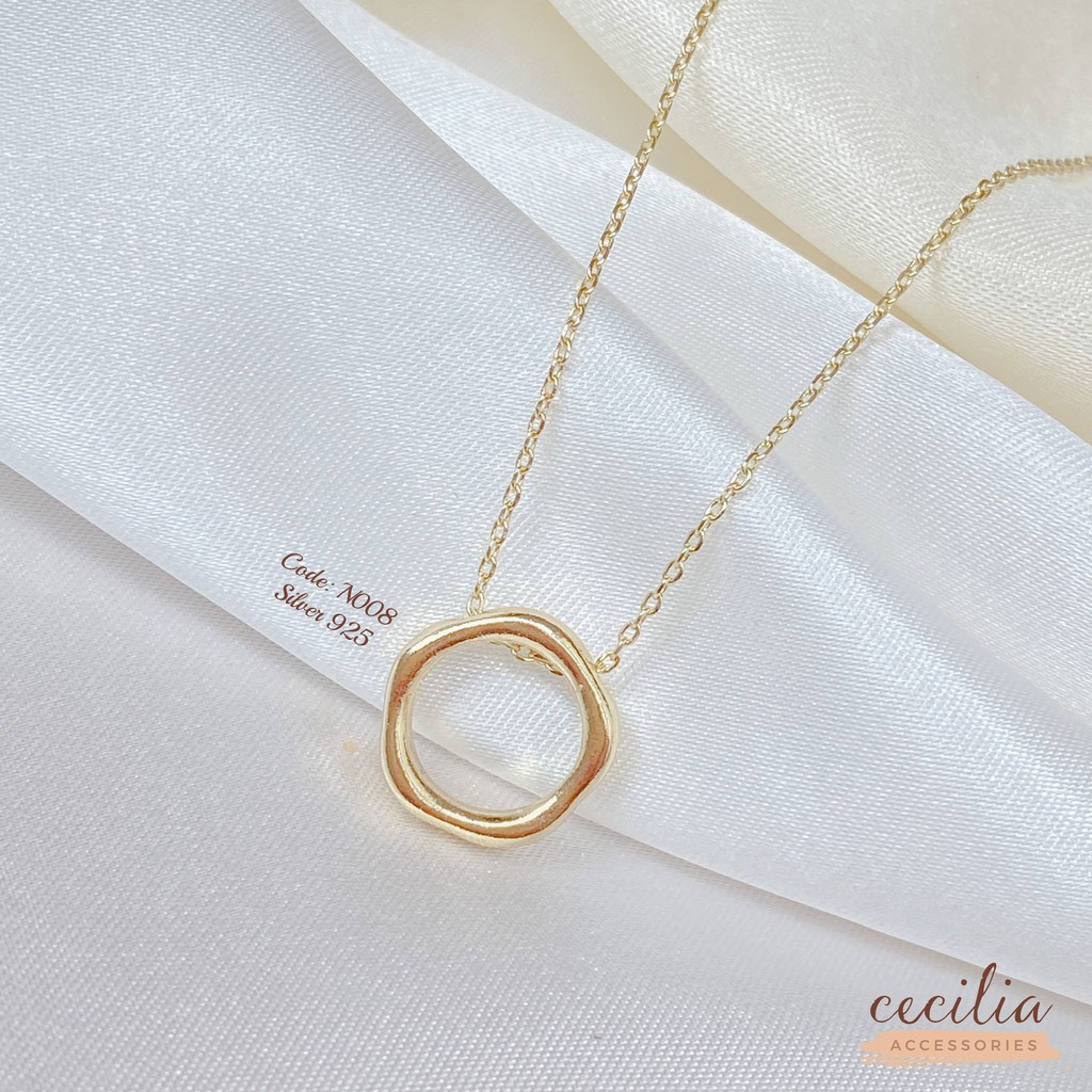 Dây chuyền vòng cổ vàng mặt nhẫn vòng tròn N008