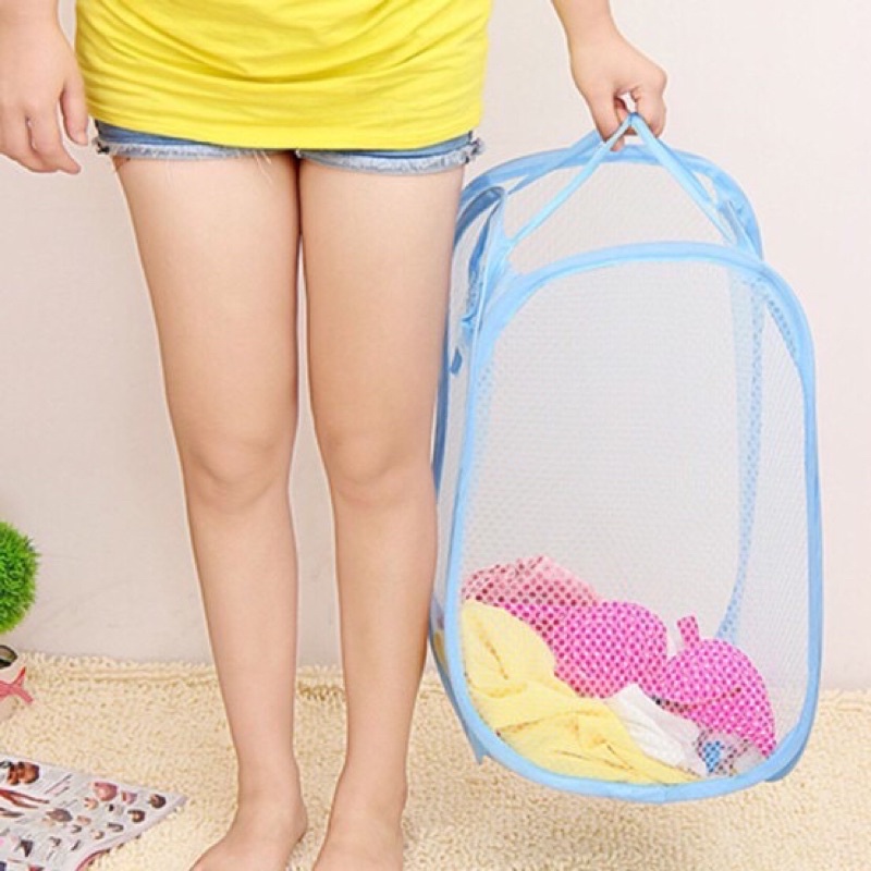 Giỏ lưới đựng quần áo  gấp gọn tiện lợi