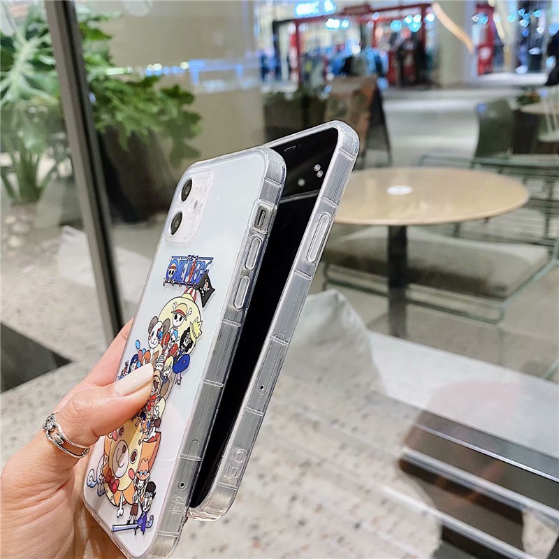 Ốp điện thoại mềm in hình One Piece thích hợp cho iphone 11 12 promax 7 8 plus X XR Xs max SE 2020