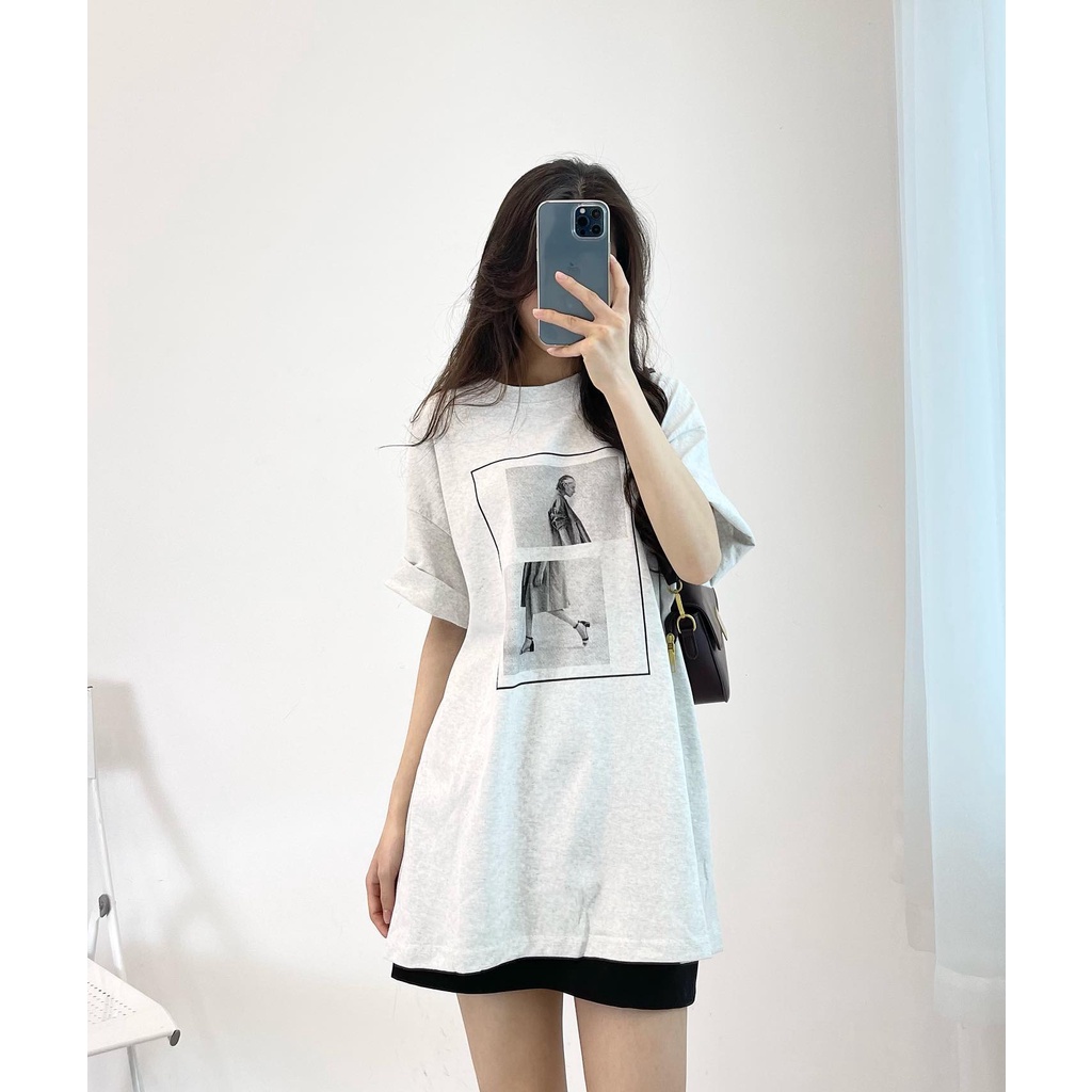Áo thun 3158 hình cô gái cắt ngang - miho house