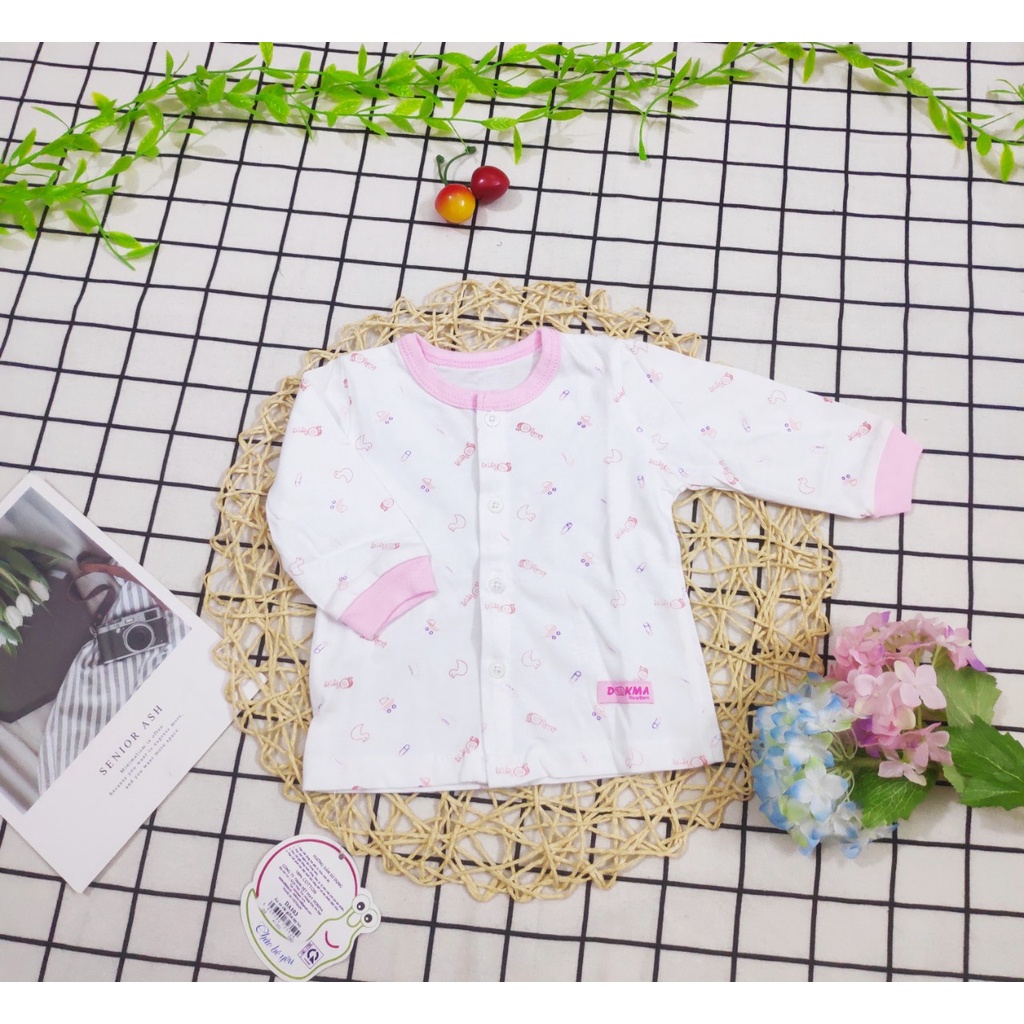 Dokma - Áo sơ sinh cài giữa dài tay 0-9m DA102