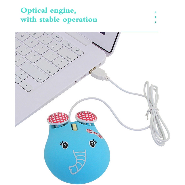 ★Trái Tim Girly★ Chuột Máy Tính Có Dây Hình Động Vật Dễ Thương