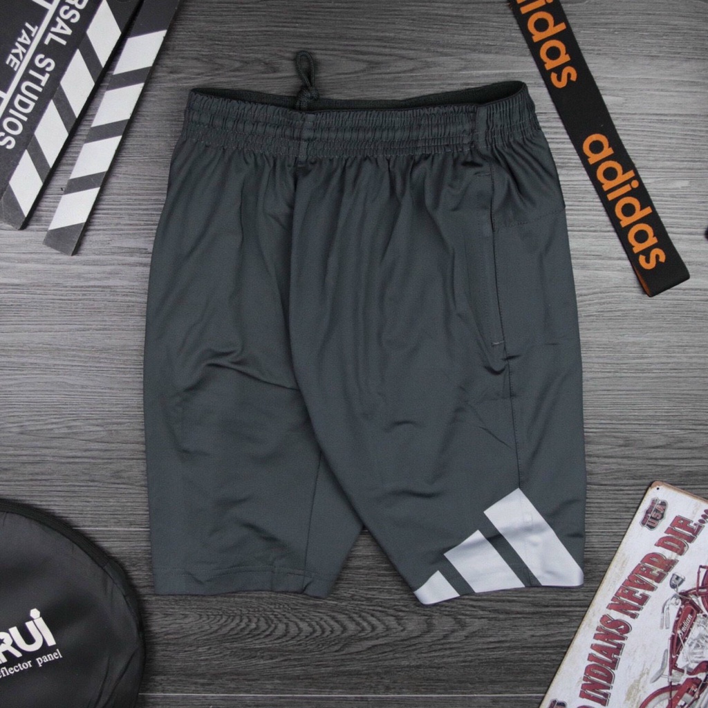Quần Short Đùi Nam Thể Thao Cao Cấp Bigsize Dùng Chạy Bộ Tập Gym Chất Thun Poly Dày Dặn Xuất Xịn Hàng Shop
