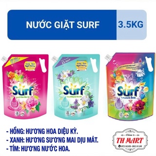 nước giặt surf túi nắp xoáy hương nước xả vải mới 3.3kg