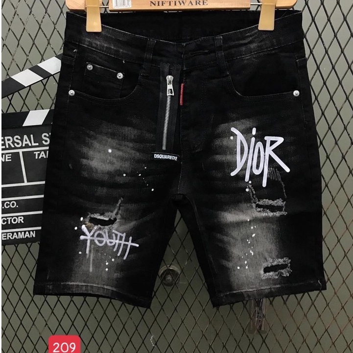 Quần short jean nam chất bò co giãn- quần lửng nam rách nhiều mẫu hình thật trẻ trung PN ms256