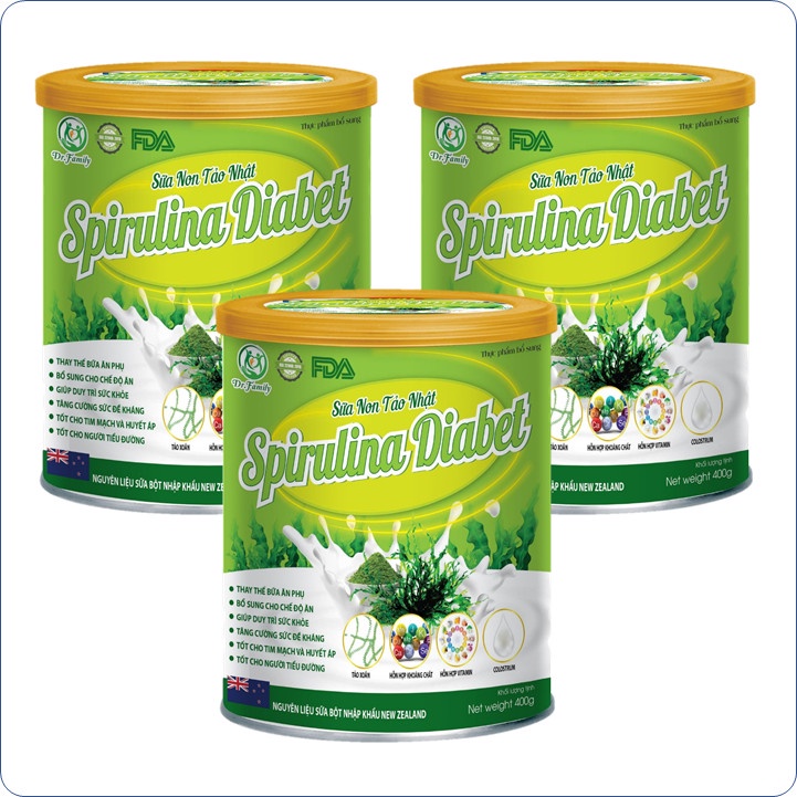 Sữa Non Tảo Nhật  Spirulina Diabet- Giúp Tăng Cường Sức Đề Kháng, Hỗ Trợ Ổn Định Đường Huyết