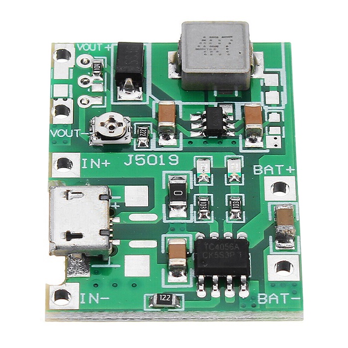 Mạch sạc pin 18650 TP4056 tích hợp tăng áp từ 3.7V lên 9V 12V 15V 27V Mạch UPS mini cho model mạng