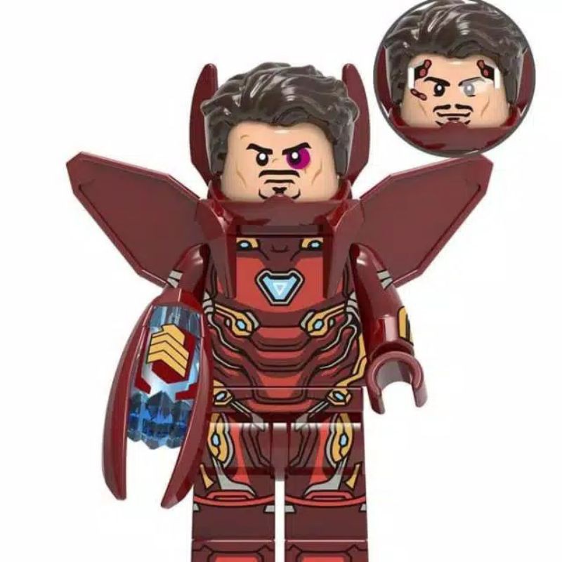 Mô Hình Đồ Chơi Lego Iron Man Mark 50 Battle Damage Vs Thanos No Dus Marvel Iron Man Mk 50 Bootleg