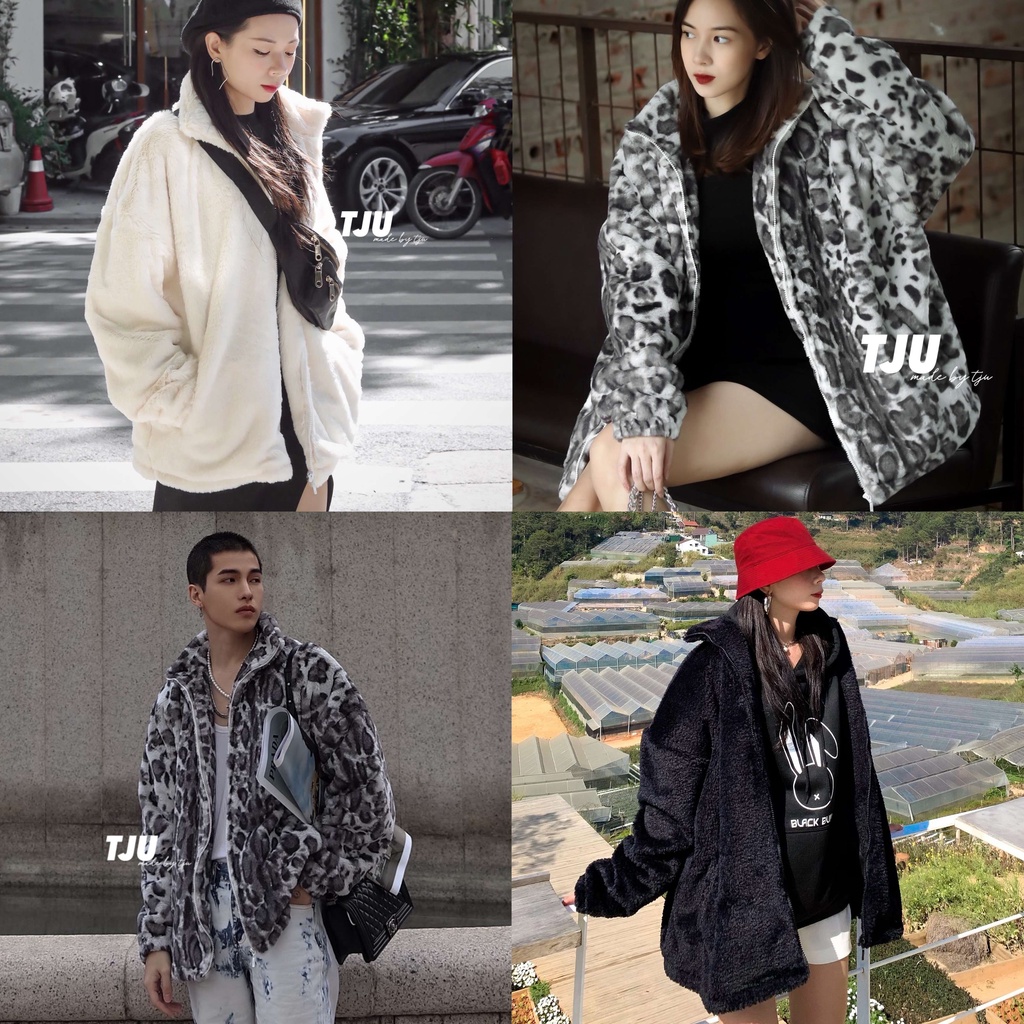 Áo khoác lông cổ cao mềm mịn mùa đông, Áo lông cừu ulzzang, Hàn Quốc, thiết kế T-Ju (áo lông sheep)